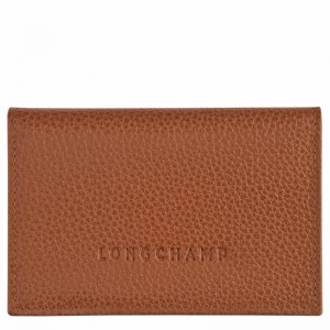 Etui na Karty Longchamp Le FOULONNÉ Męskie Caramel Polska | L3243021121-