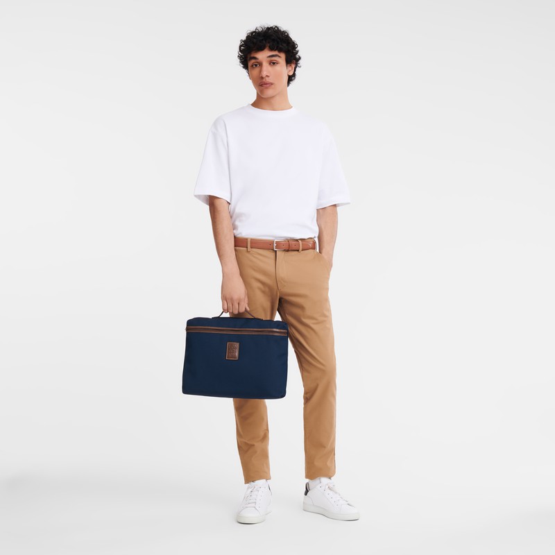Aktówka Longchamp Boxford S Męskie Niebieskie Polska | L2182080127
