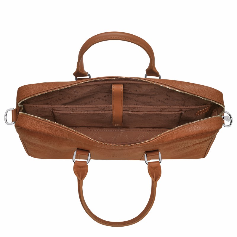 Aktówka Longchamp Le FOULONNÉ S Męskie Caramel Polska | L2122021F72-