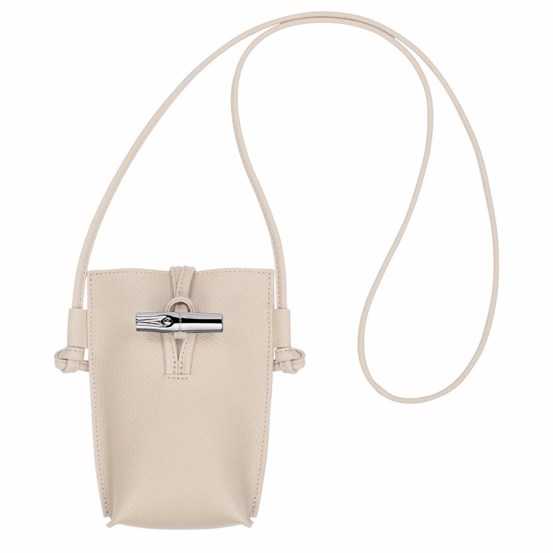 Etui Longchamp Le Roseau Damskie Białe Polska | 34180HFP555