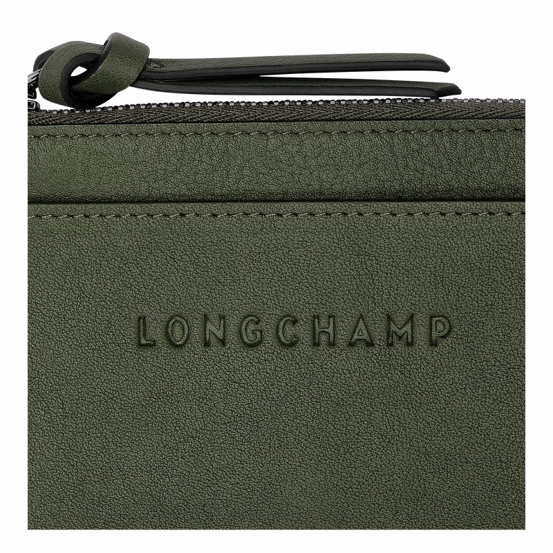Etui na Karty Longchamp 3D Męskie Khaki Polska | 30034HCV292-