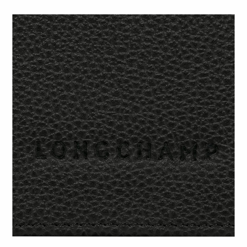 Portfele Longchamp Le FOULONNÉ Continental Damskie Czarne Polska | L3044021001