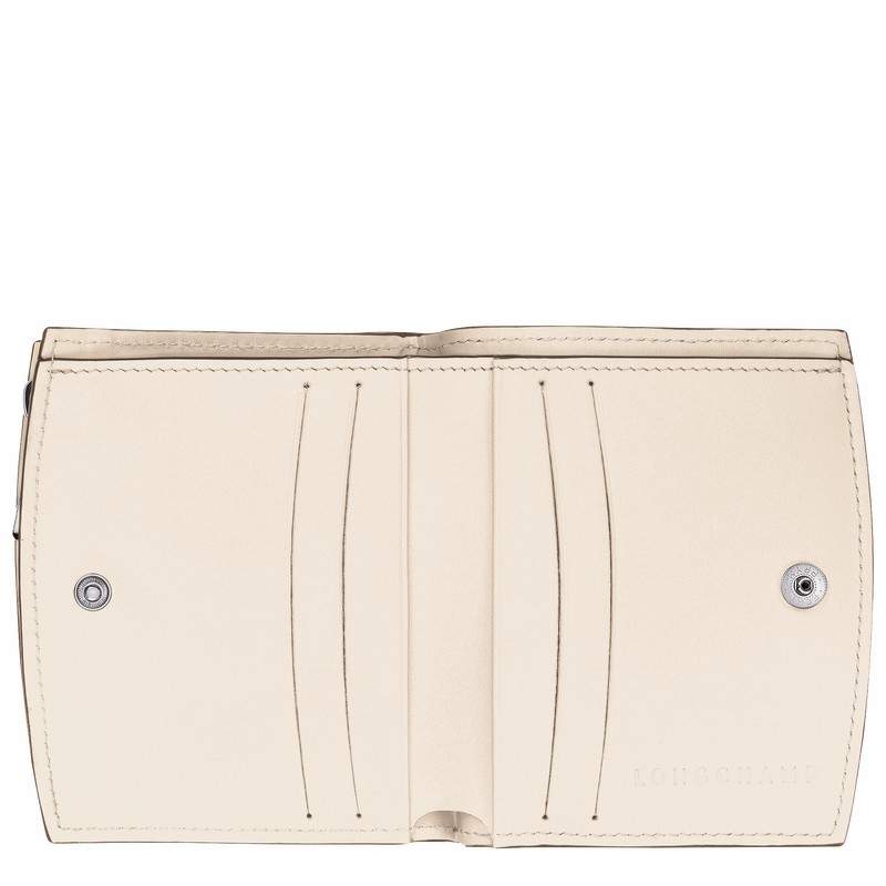 Portfele Longchamp Le Roseau Damskie Białe Polska | 30011HCL037