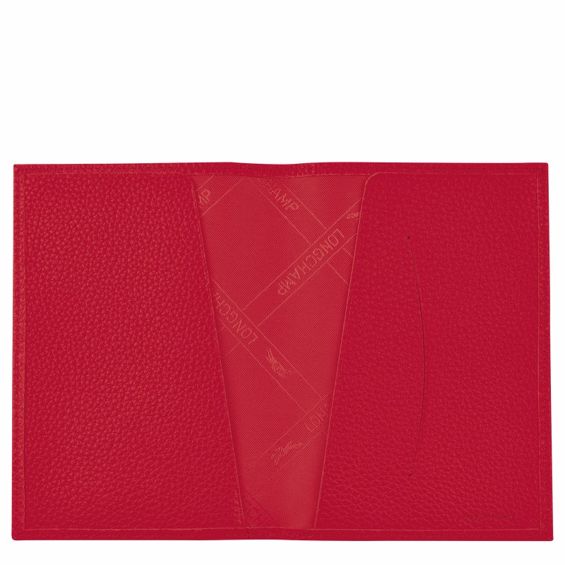 Posiadacz Paszportu Longchamp Le FOULONNÉ Męskie Czerwone Polska | L3416021C39-