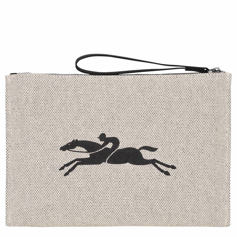 Pouches Longchamp Essential Męskie Białe Polska | 34136HSG037-