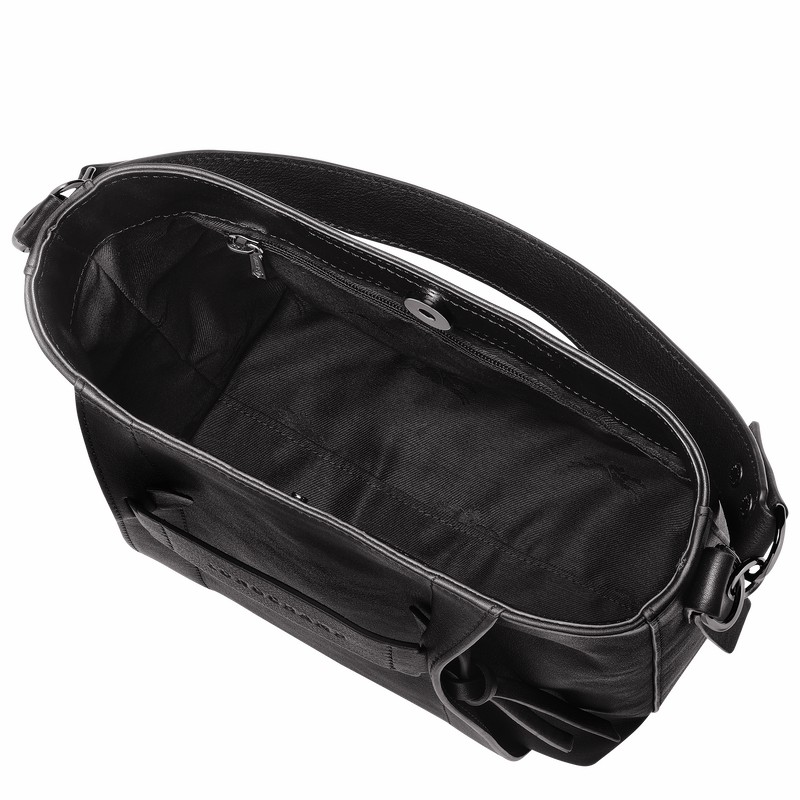 Torba Crossbody Longchamp 3D S Damskie Czarne Polska | 10215HCV001