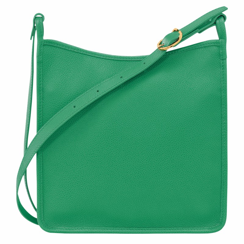 Torba Crossbody Longchamp Le FOULONNÉ M Damskie Zielone Polska | 10140021129