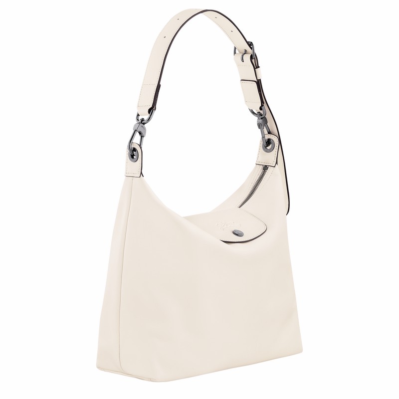Torba Hobo Longchamp Le Pliage Xtra M Damskie Białe Polska | 10189987037