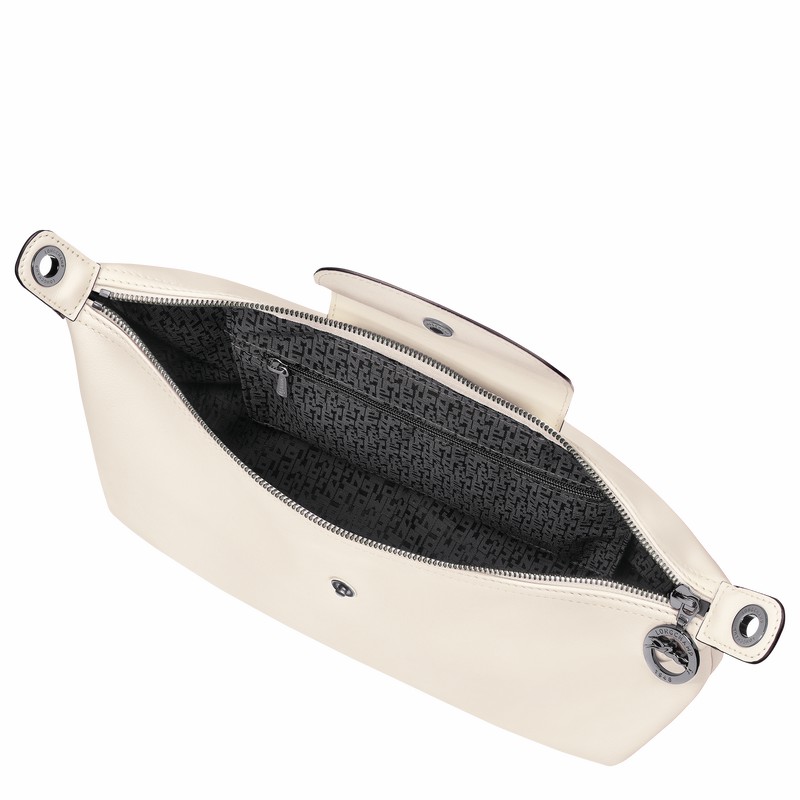 Torba Hobo Longchamp Le Pliage Xtra M Damskie Białe Polska | 10189987037