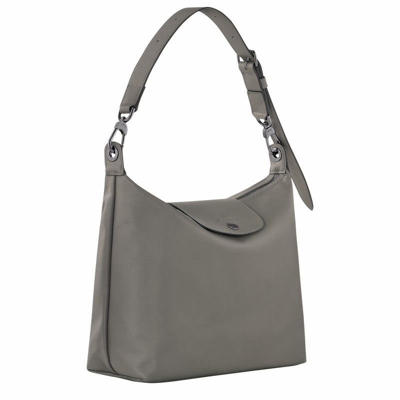 Torba Hobo Longchamp Le Pliage Xtra M Damskie Szare Polska | 10189987P55