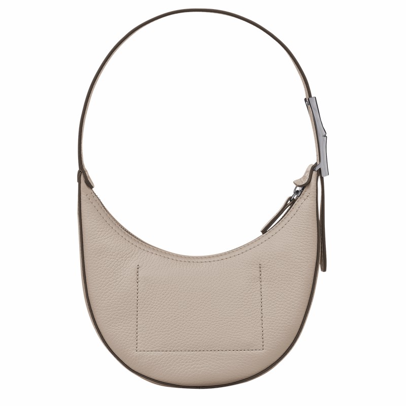 Torba Hobo Longchamp Le Roseau Essential S Damskie Szare Polska | 10217968266