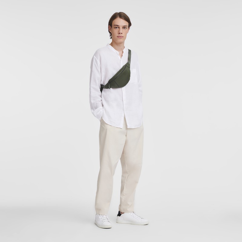 Torba Na Talię Longchamp 3D S Męskie Khaki Polska | 20054HCV292-