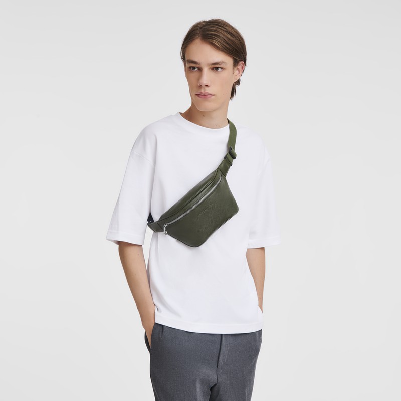 Torba Na Talię Longchamp Le FOULONNÉ M Damskie Khaki Polska | 20045021A23