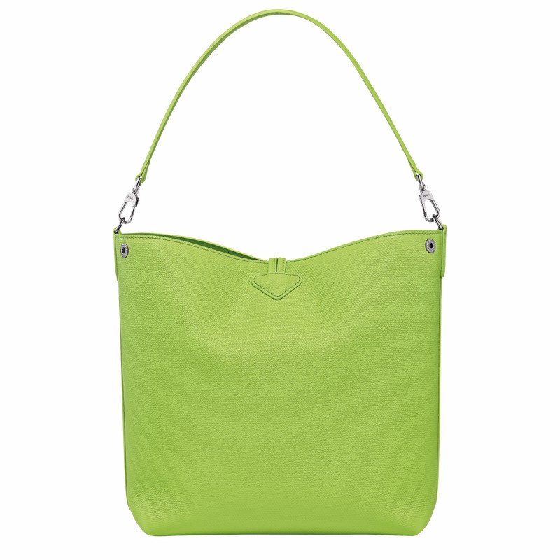 Torba na Ramię Longchamp Le Roseau M Damskie Zielone Polska | 10281HFP355