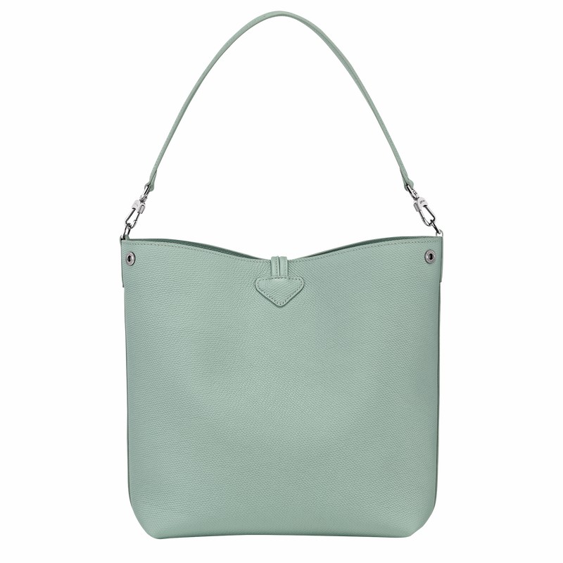 Torba na Ramię Longchamp Le Roseau M Damskie Celadon Polska | 10281HFP282