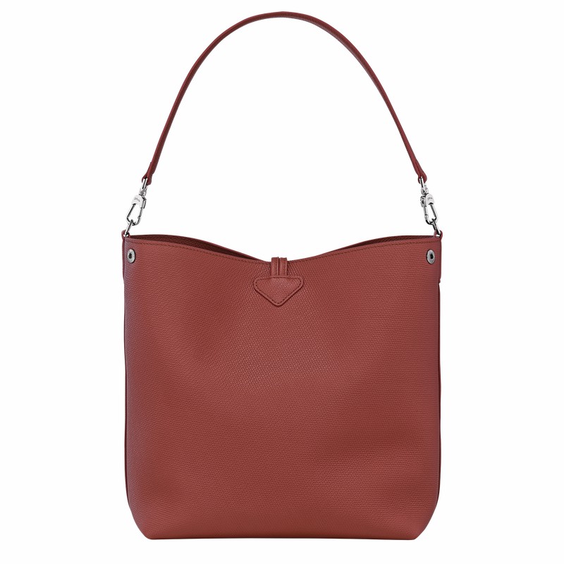 Torba na Ramię Longchamp Le Roseau M Damskie Brązowe Polska | 10281HFP404