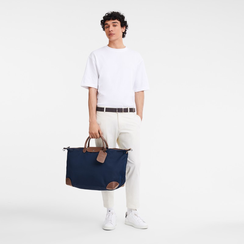 Torby Podróżne Longchamp Boxford M Męskie Niebieskie Polska | L1625080127-