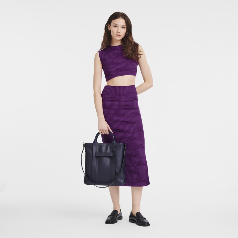Torby Tote Longchamp 3D L Męskie Granatowe Polska | 20052HCV645-