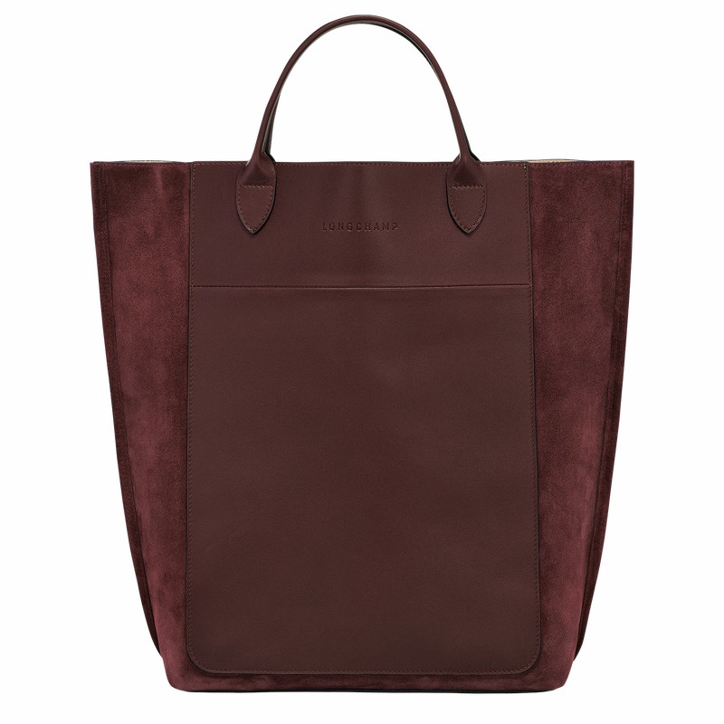 Torby Tote Longchamp Cabas Longchamp M Damskie Bordowe Polska | 10277HFO009