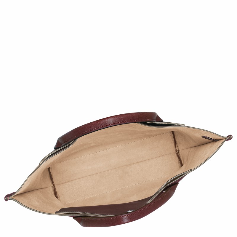 Torby Tote Longchamp Cabas Longchamp M Damskie Bordowe Polska | 10277HFO009