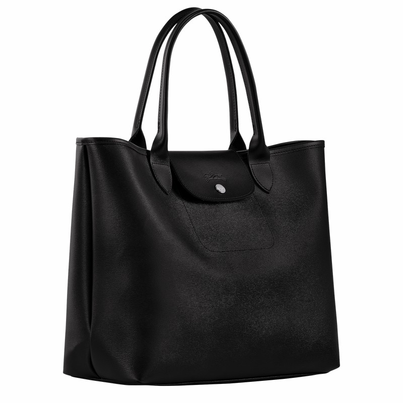 Torby Tote Longchamp Le Pliage City L Damskie Czarne Polska | 10182HYQ001