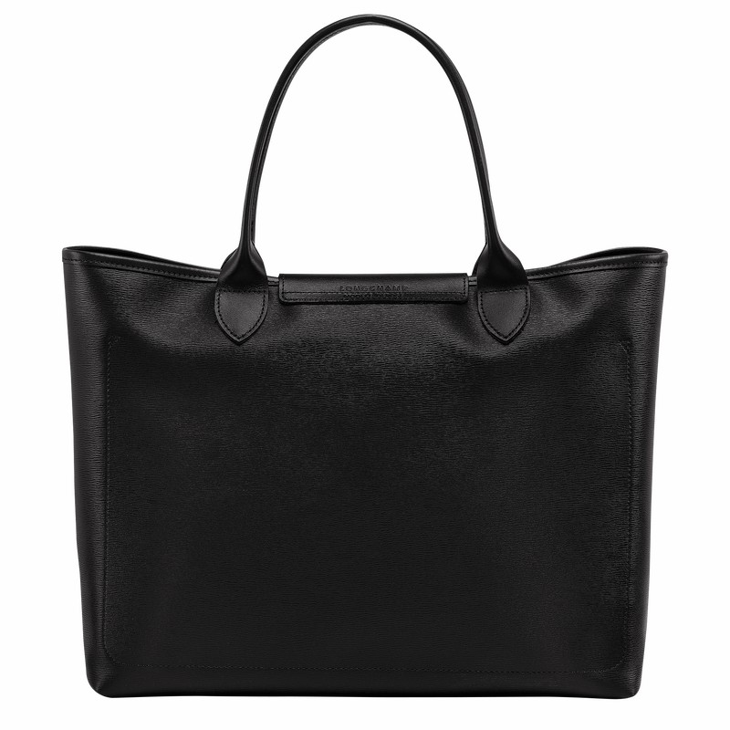 Torby Tote Longchamp Le Pliage City L Damskie Czarne Polska | 10182HYQ001