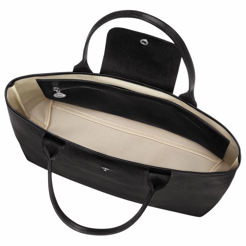 Torby Tote Longchamp Le Pliage City L Damskie Czarne Polska | 10182HYQ001