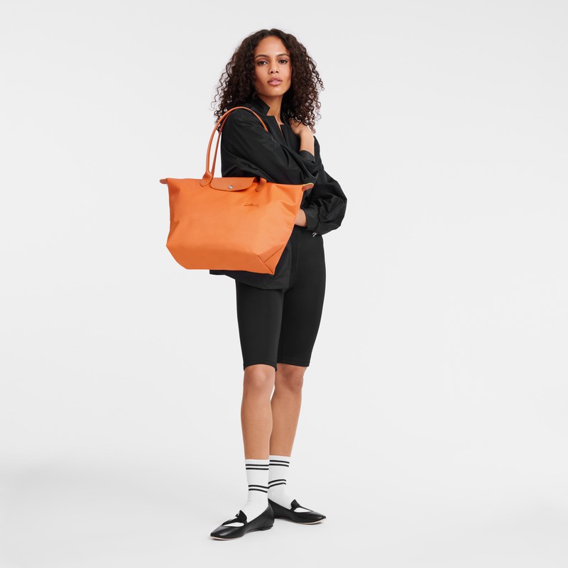 Torby Tote Longchamp Le Pliage Green L Damskie Pomarańczowe Polska | L1899919P54