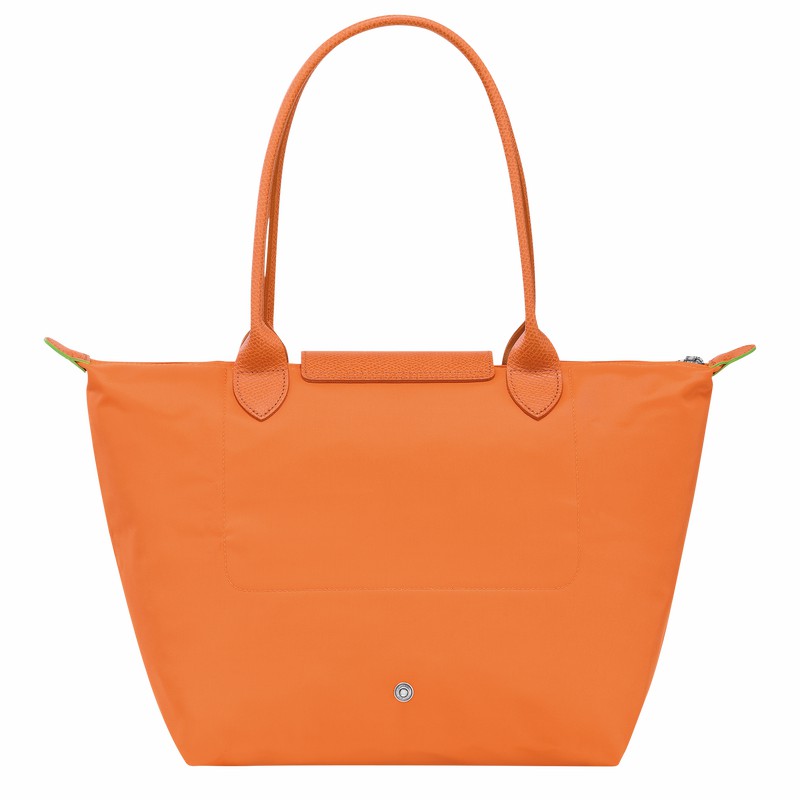 Torby Tote Longchamp Le Pliage Green M Damskie Pomarańczowe Polska | L2605919P54