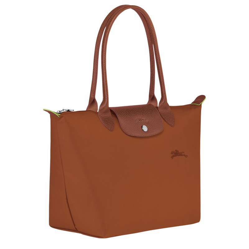 Torby Tote Longchamp Le Pliage Green M Damskie Brązowe Polska | L2605919504