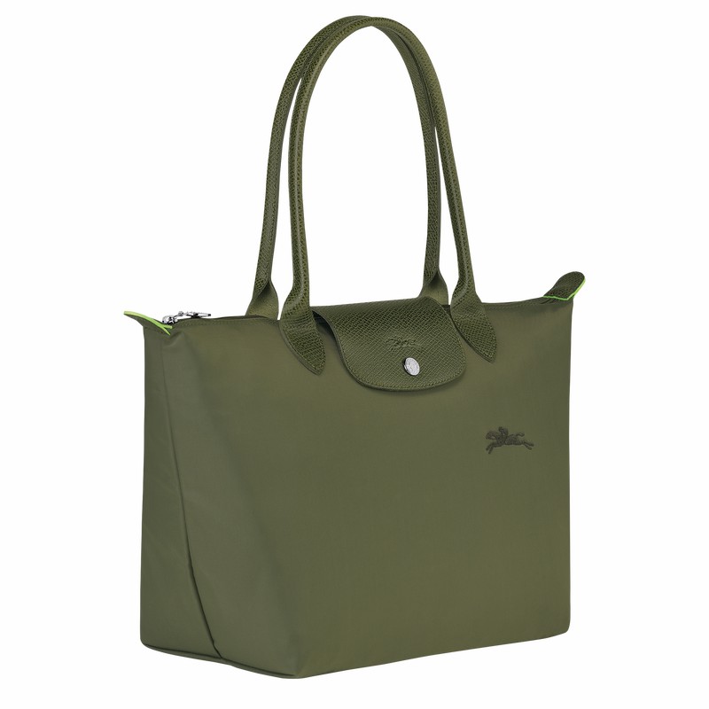 Torby Tote Longchamp Le Pliage Green M Damskie Zielone Polska | L2605919479