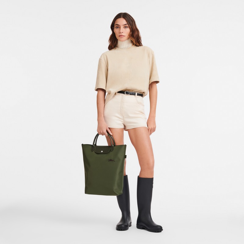 Torby Tote Longchamp Le Pliage Green M Męskie Zielone Polska | 10168919479-