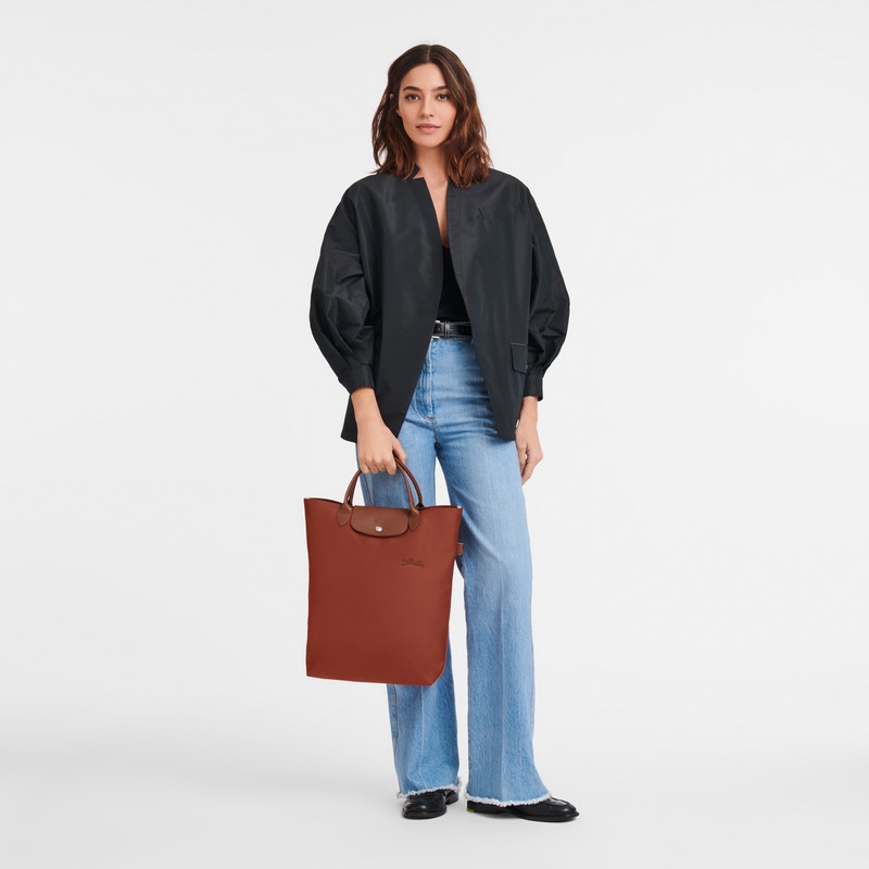 Torby Tote Longchamp Le Pliage Green M Męskie Brązowe Polska | 10168919404-