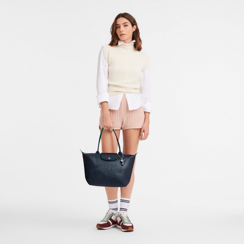 Torby Tote Longchamp Le Pliage Xtra M Damskie Granatowe Polska | L2605HEY556