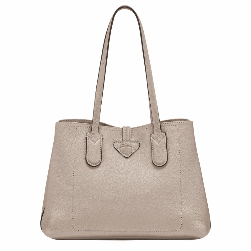 Torby Tote Longchamp Le Roseau Essential M Damskie Szare Polska | 10183968266