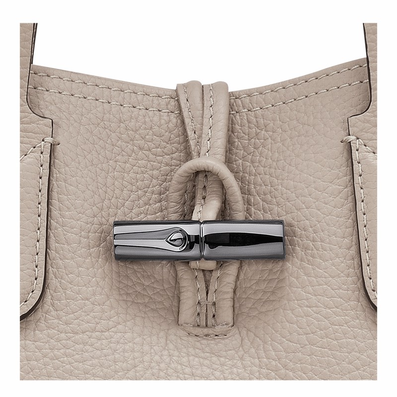 Torby Tote Longchamp Le Roseau Essential M Damskie Szare Polska | 10183968266
