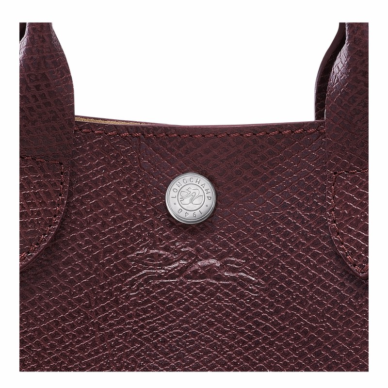 Torby Tote Longchamp ÉPURE XS Damskie Bordowe Polska | 10269HFH009