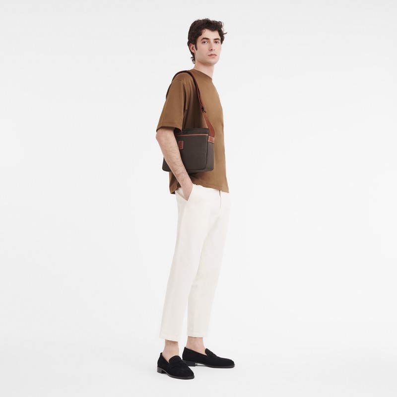 Torebka Bucket Bag Longchamp Boxford M Męskie Brązowe Polska | 20053080042