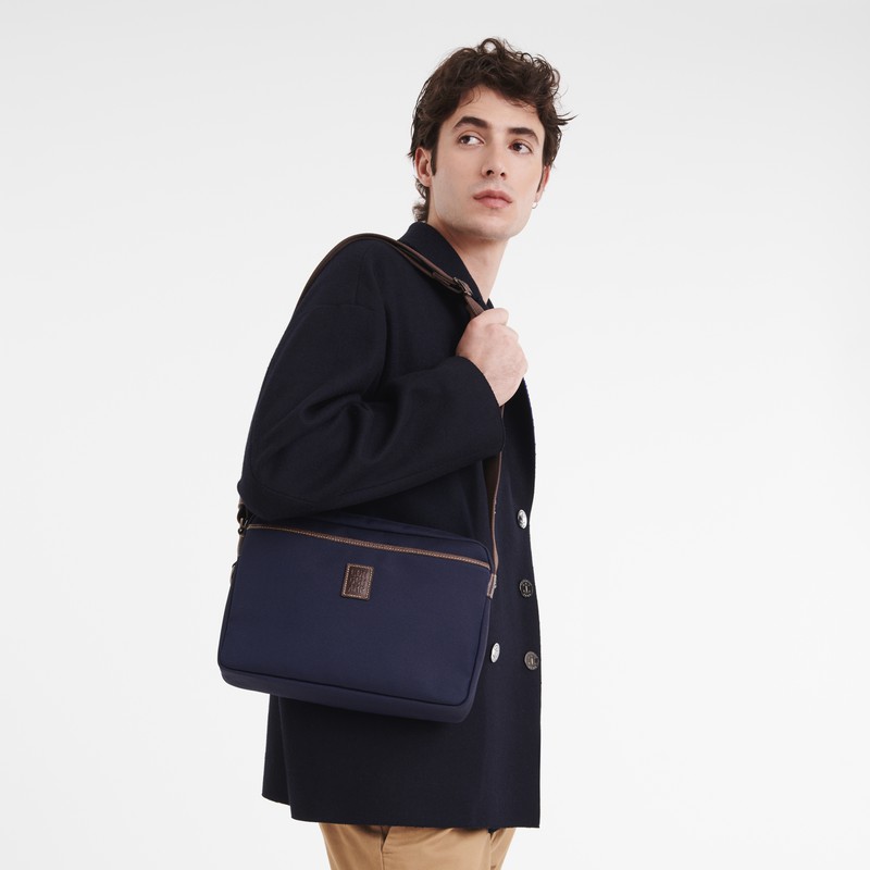Torebka Bucket Bag Longchamp Boxford M Męskie Niebieskie Polska | 20053080127