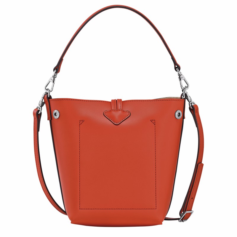 Torebka Bucket Bag Longchamp Le Roseau XS Damskie Pomarańczowe Polska | 10229HCL685