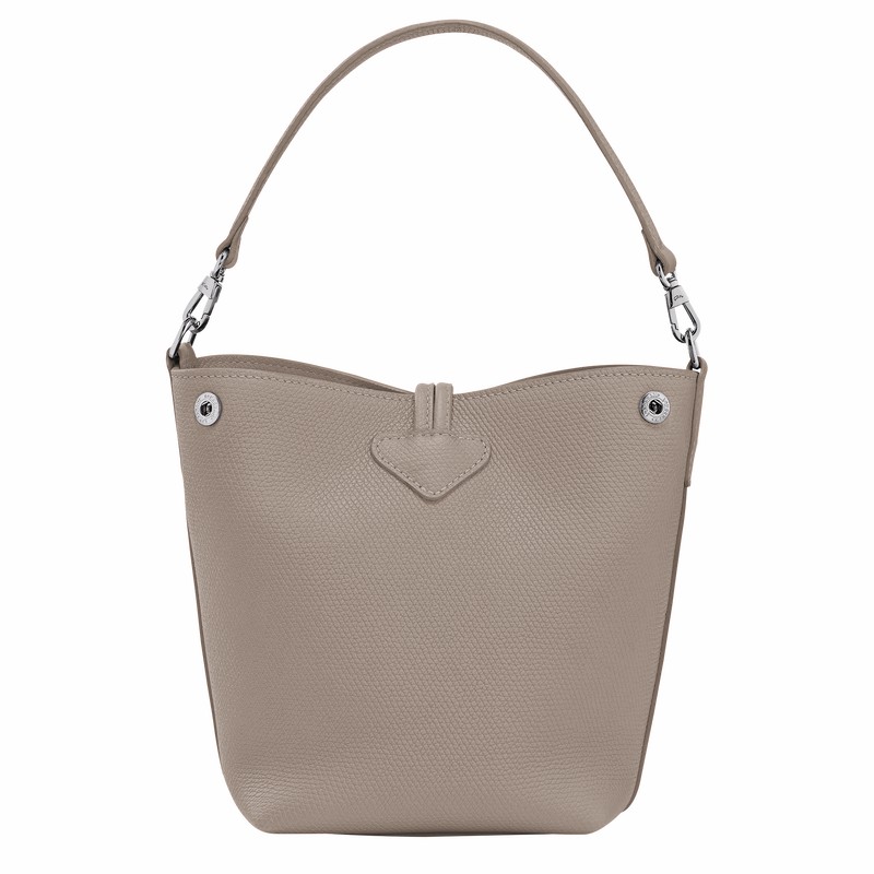 Torebka Bucket Bag Longchamp Le Roseau XS Damskie Szare Polska | 10279HFP266