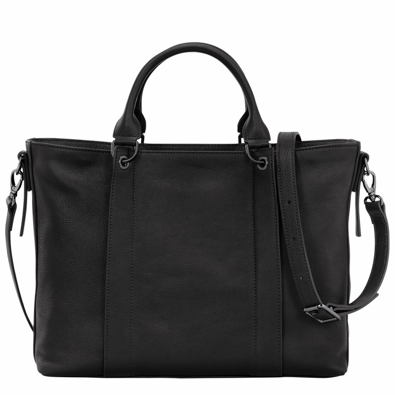 Torebka Longchamp 3D L Damskie Czarne Polska | 10198HCV001
