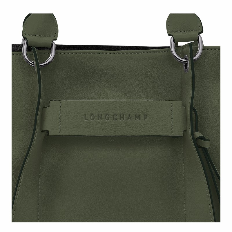 Torebka Longchamp 3D L Damskie Khaki Polska | 10198HCV292