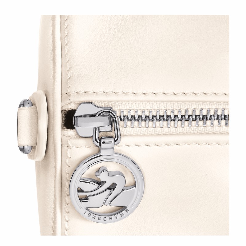 Torebka Longchamp Daylong M Damskie Białe Polska | 10271HFK037