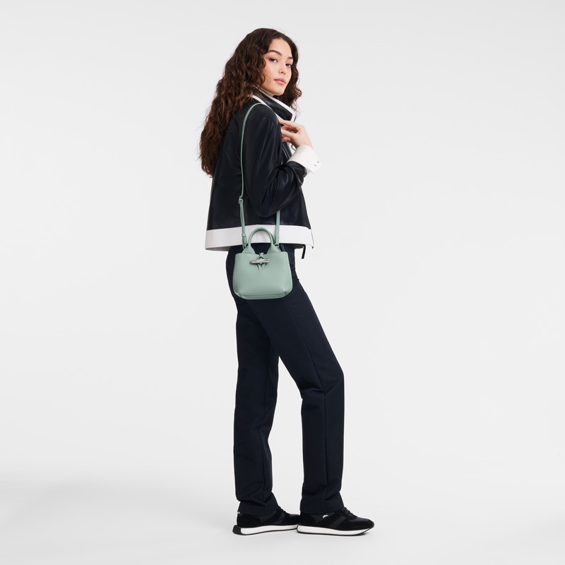 Torebka Longchamp Le Roseau XS Damskie Celadon Polska | 10278HFP282
