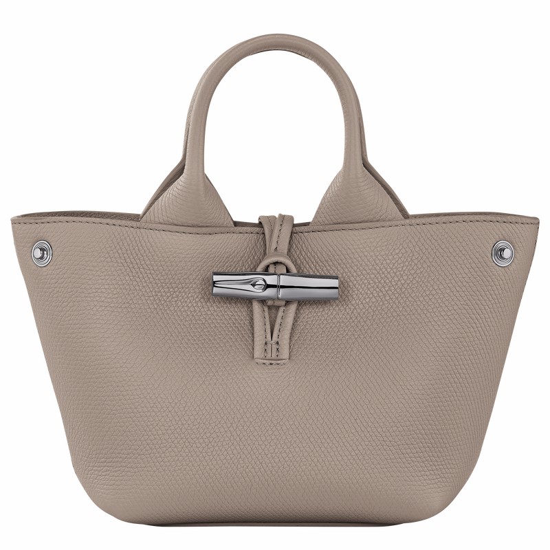 Torebka Longchamp Le Roseau XS Damskie Szare Polska | 10278HFP266